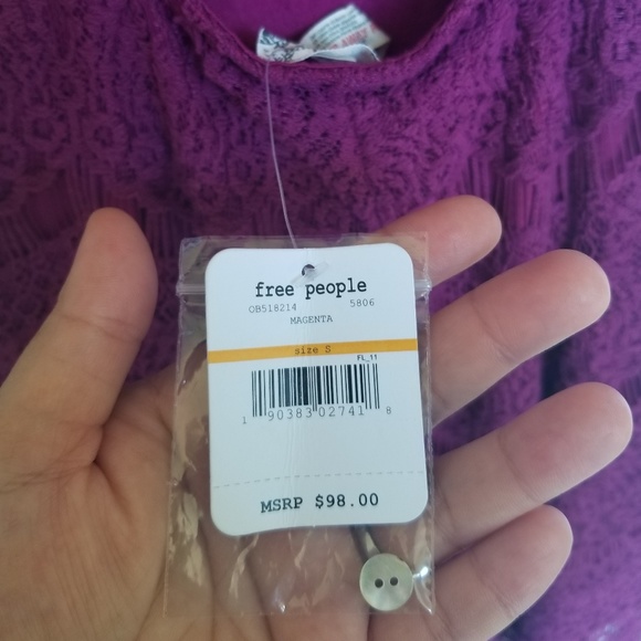 NWT Free People purple lace bodycon dress small - Picture 7 of 8